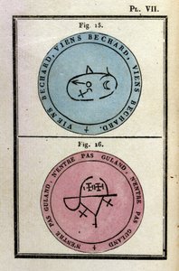 Grimoire von Papst Honorius zur Dämonenbeschwörung. Ausgabe von 1760. von Unknown artist