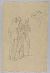 Gruppe von drei männlichen Akten von Unknown artist