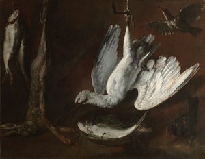 Hase, Löffler und Fisch von Unknown artist
