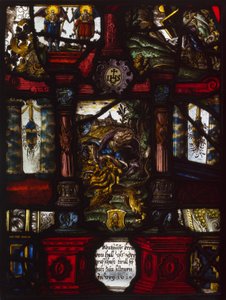 Heraldiktafel von Samson und dem Löwen von Unknown artist