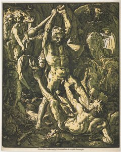 Herkules und Cacus von Unknown artist