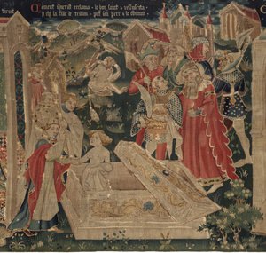Geschichte von St. Piat und St. Eleuthère, Szene 12: Die Auferstehung der Tochter des Tribuns von Unknown artist