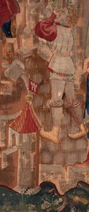 Geschichte von Saint Piat und Saint Eleuthère, Szene 6 Detail links. Ein Mann. von Unknown artist