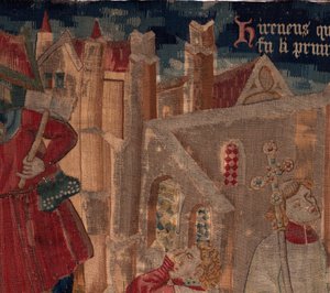 Geschichte von St. Piat und St. Eleuthère, Szene 6 Detail oben links