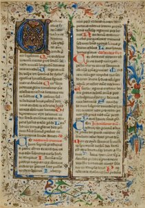 Illuminierte Initiale "A" aus einem Psalter oder Brevier von Unknown artist