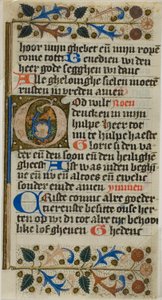 Illuminierte Initiale "G" aus einem Gebetbuch
