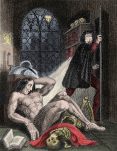 Illustration zu „Frankenstein“ von Mary Wollstonecraft Shelley