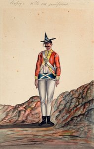 Indischer Offizier, Bengalische Armee, ca. 1805 von Unknown artist