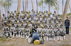 Infanterieband in der Republik Ecuador Ende des 19. Jahrhunderts