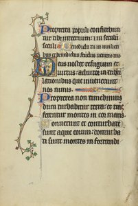 Initiale D: Ein Mann umarmt Christus am Kreuz von Unknown artist