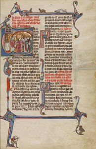 Initiale E: Ein Priester feiert die Messe