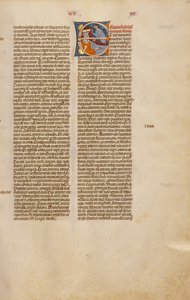 Initiale E: Abischag vor David auf seinem Sterbebett von Unknown artist