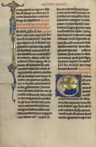 Initiale E: Ezechiels Vision des Tetramorphs von Unknown artist