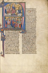 Initiale N: Vidal de Canellas bietet seinen Text König James an von Unknown artist