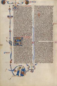 Initiale O: Bischöfe und Mönche