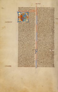 Initiale O: Gott spricht zu einem Propheten