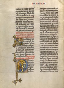 Initiale P: Heiliger Paulus und ein Priester von Unknown artist