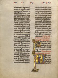 Initiale P: Heiliger Paulus mit einem Buch von Unknown artist