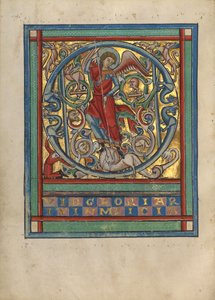 Initiale Q: Sankt Michael und der Drache von Unknown artist