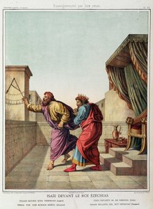 Jesaja vor König Hiskia in „Heilige Geschichte“, Hrsg. Hachette