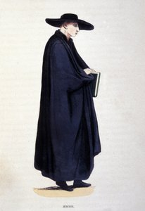 Jesuit. Gravur aus einem Album über religiöse Orden, Paris