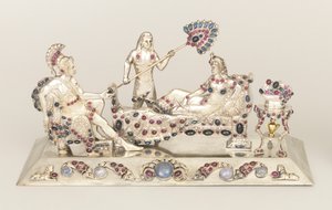 Juwelierte Skulptur von Antonius, Kleopatra und Begleiter von Unknown artist