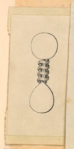 Schmuckdesign, Verbindung zwischen der Scheibe und dem Tropfen eines Ohrrings