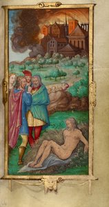 Hiob von seiner Frau und drei Freunden verhöhnt