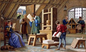 Johannes Gensfleisch Gutenberg (1400-1468), Erfinder der Druckerpresse (1438) von Unknown artist