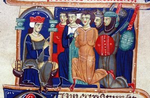 Urteil eines Verbrechers. Manuskript des 14. Jahrhunderts. Biblioteca Braidense, Mailand. von Unknown artist