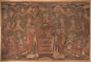 Ksitigarbha Bodhisattva mit Versammlung von Unknown artist