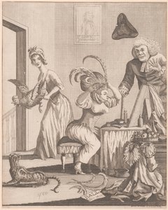 Dame bereitet sich auf den Abendball vor von Unknown artist