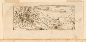 Landschaft mit Brücke von Unknown artist