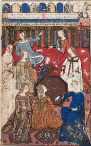 Blatt aus einem Cocharelli-Traktat über die Laster: Acedia und ihr Hof von Unknown artist