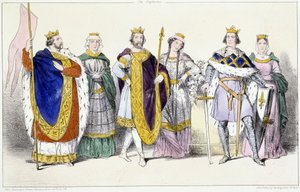 Die Kapetinger: Ludwig VI. der Dicke (1081-1137) und Adelheid von Savoyen (ca. 1100-1154), Ludwig VII. der Jüngere (1120-1180) und Adele von Champagne (oder Blois) (ca. 1140-1206), Philipp II. genannt Philipp August (1165-1223) und Isabelle de Hainaut (117