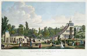 Die russischen Berge von Belleville - aus „Vues de Paris“ von Courvoisier von Unknown artist