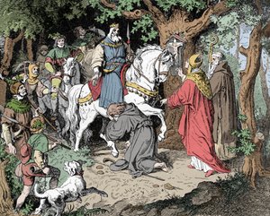 Liudolf (Liudolf, Herzog von Schwaben) (930-957) bittet seinen Vater Otto I. des Heiligen Reiches (Otto I., Heiliger Römischer Kaiser) um Vergebung von Unknown artist