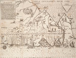 Karte von Chile, zusammengestellt von Jesuiten