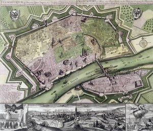 Karte von Frankfurt von Unknown artist