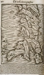 Karte von Italien - in „Universelle Kosmographie“ von Unknown artist