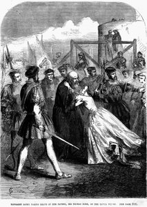 Margaret Roper verabschiedet sich von ihrem Vater Thomas More (1478 - 1535), nahe dem Wharf Tower von Unknown artist