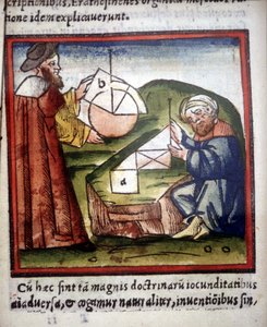 Mathematiker. Manuskript aus dem 15. Jahrhundert von Unknown artist
