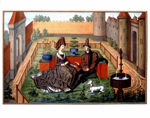 Maulgis und die schöne Oriande (höfische Liebesszene), Mittelalter