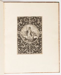 Minerva, Platte aus einer Suite von 6 ornamentalen Designs mit dem Urteil des Paris von Unknown artist