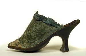 Modell von Schuhen mit Absatz für Frauen des 18. Jahrhunderts von Unknown artist