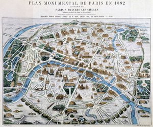 Monumentalplan von Paris im Jahr 1882 von Unknown artist
