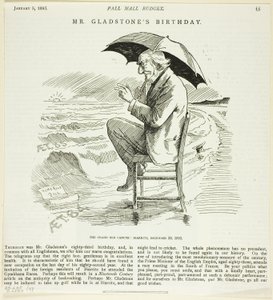 Mr. Gladstones Geburtstag, aus dem Pall Mall Budget von Unknown artist