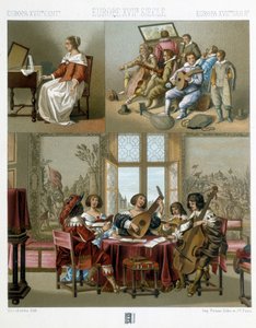 Musik in Europa im 17. Jahrhundert - in „Le costume historique“ von Racinet