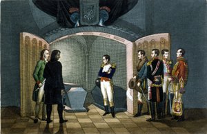 Napoleon Bonaparte vor dem Grab von Friedrich II. von Preußen
