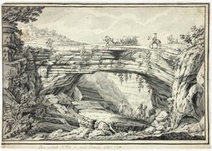 Natürliche Brücke von Veia in den Veroneser Hügeln, in der Nähe von Lugo